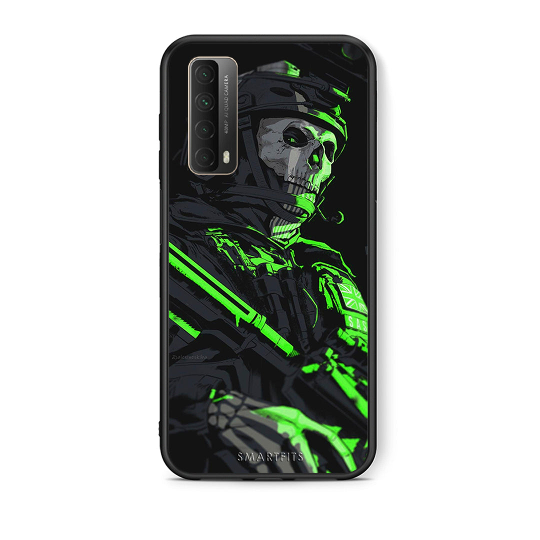 Θήκη Αγίου Βαλεντίνου Huawei P Smart 2021 Green Soldier από τη Smartfits με σχέδιο στο πίσω μέρος και μαύρο περίβλημα | Huawei P Smart 2021 Green Soldier case with colorful back and black bezels