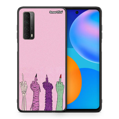 Θήκη Huawei P Smart 2021 Halloween Be A Lady από τη Smartfits με σχέδιο στο πίσω μέρος και μαύρο περίβλημα | Huawei P Smart 2021 Halloween Be A Lady case with colorful back and black bezels