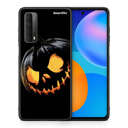 Θήκη Huawei P Smart 2021 Halloween Scary Pumpkin από τη Smartfits με σχέδιο στο πίσω μέρος και μαύρο περίβλημα | Huawei P Smart 2021 Halloween Scary Pumpkin case with colorful back and black bezels