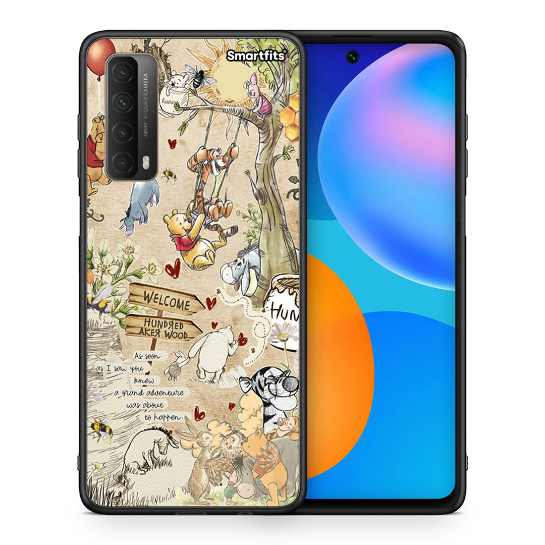Θήκη Huawei P Smart 2021 Happy Friends από τη Smartfits με σχέδιο στο πίσω μέρος και μαύρο περίβλημα | Huawei P Smart 2021 Happy Friends case with colorful back and black bezels