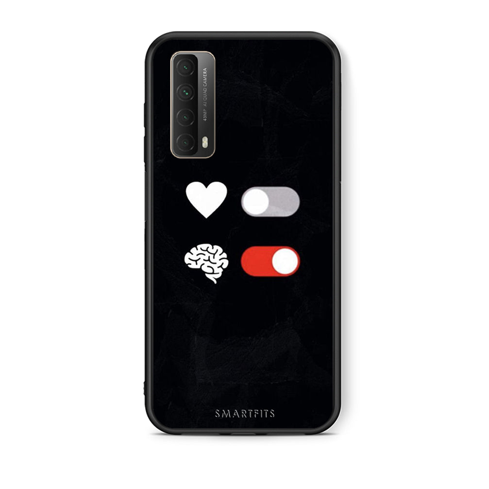 Θήκη Αγίου Βαλεντίνου Huawei P Smart 2021 Heart Vs Brain από τη Smartfits με σχέδιο στο πίσω μέρος και μαύρο περίβλημα | Huawei P Smart 2021 Heart Vs Brain case with colorful back and black bezels