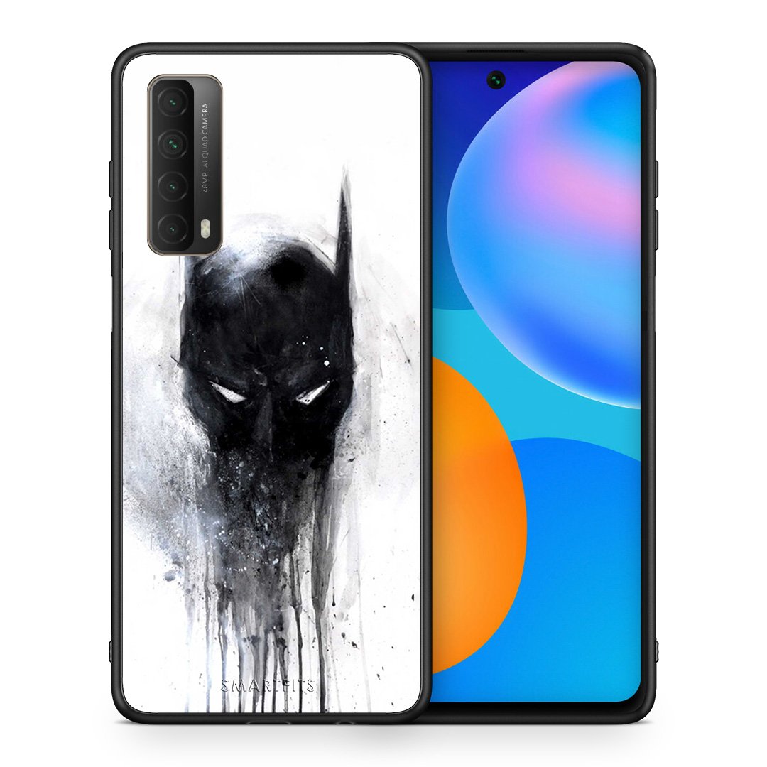 Θήκη Huawei P Smart 2021 Paint Bat Hero από τη Smartfits με σχέδιο στο πίσω μέρος και μαύρο περίβλημα | Huawei P Smart 2021 Paint Bat Hero case with colorful back and black bezels