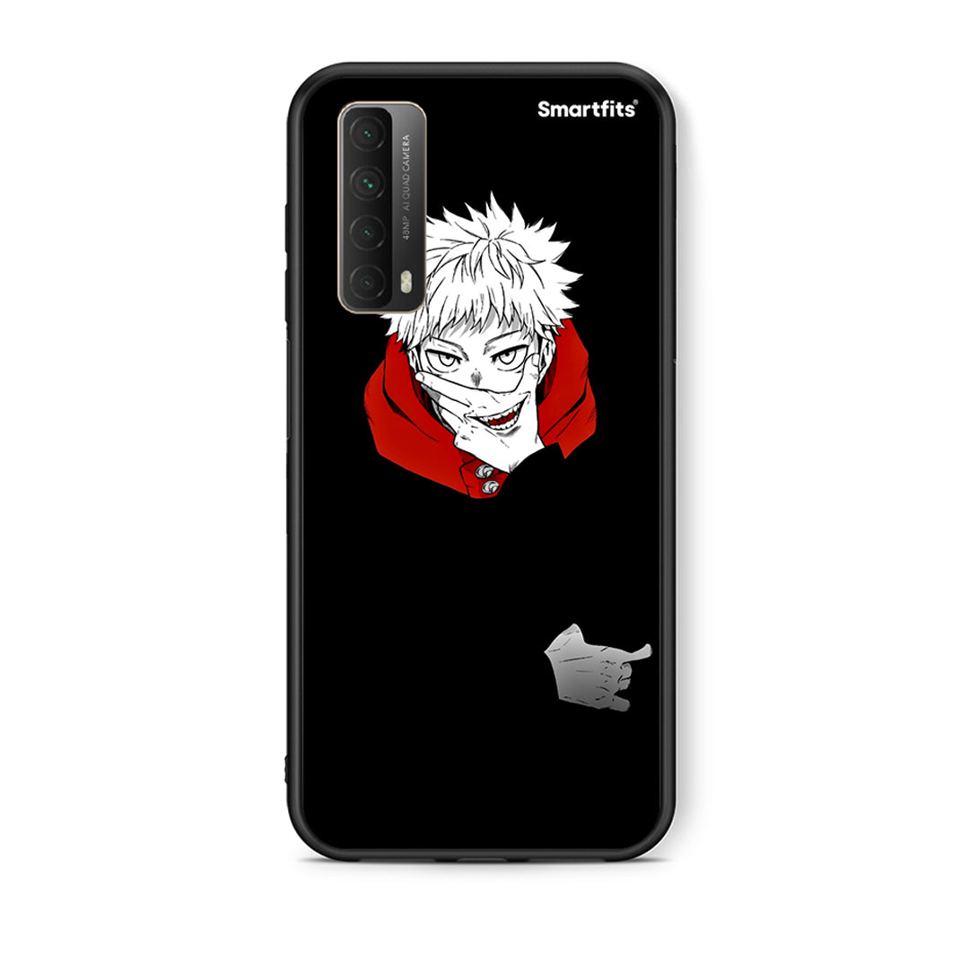 Θήκη Huawei P Smart 2021 Itadori Anime από τη Smartfits με σχέδιο στο πίσω μέρος και μαύρο περίβλημα | Huawei P Smart 2021 Itadori Anime case with colorful back and black bezels
