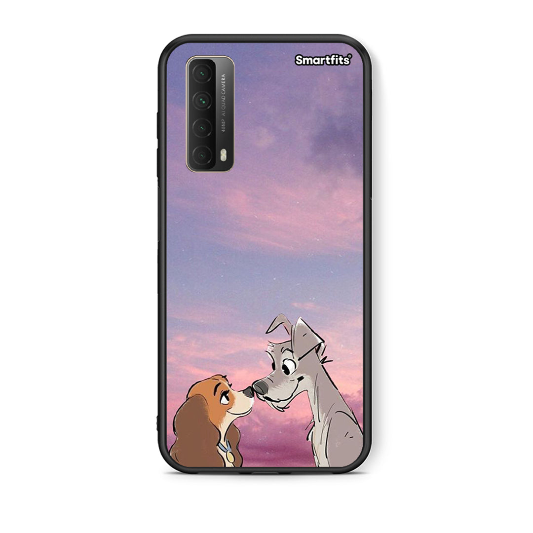 Θήκη Huawei P Smart 2021 Lady And Tramp από τη Smartfits με σχέδιο στο πίσω μέρος και μαύρο περίβλημα | Huawei P Smart 2021 Lady And Tramp case with colorful back and black bezels