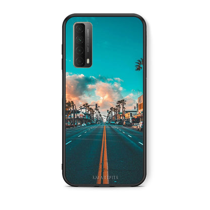 Θήκη Huawei P Smart 2021 City Landscape από τη Smartfits με σχέδιο στο πίσω μέρος και μαύρο περίβλημα | Huawei P Smart 2021 City Landscape case with colorful back and black bezels