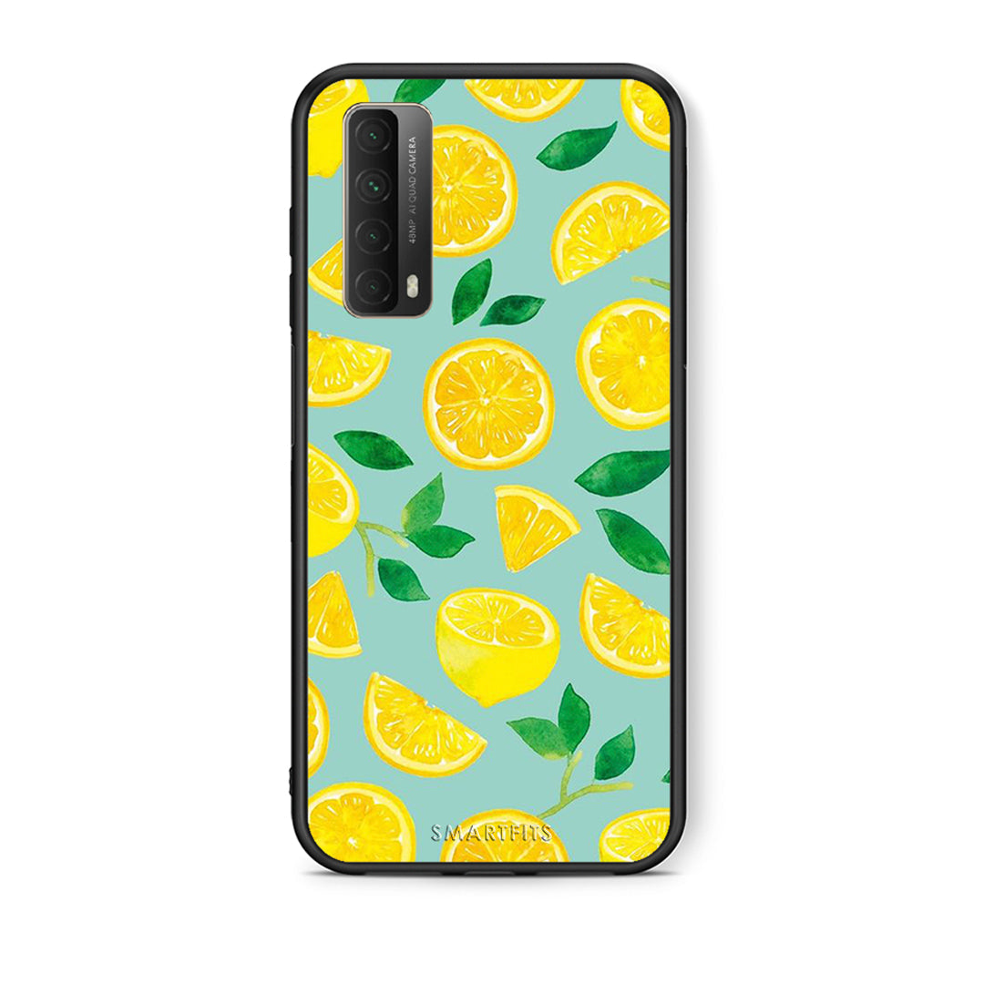 Θήκη Huawei P Smart 2021 Lemons από τη Smartfits με σχέδιο στο πίσω μέρος και μαύρο περίβλημα | Huawei P Smart 2021 Lemons case with colorful back and black bezels