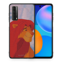 Thumbnail for Θήκη Αγίου Βαλεντίνου Huawei P Smart 2021 Lion Love 1 από τη Smartfits με σχέδιο στο πίσω μέρος και μαύρο περίβλημα | Huawei P Smart 2021 Lion Love 1 case with colorful back and black bezels