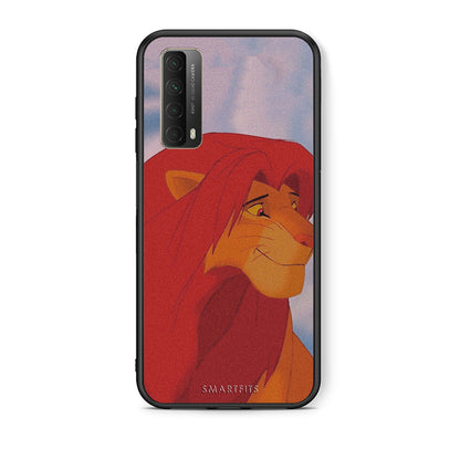 Θήκη Αγίου Βαλεντίνου Huawei P Smart 2021 Lion Love 1 από τη Smartfits με σχέδιο στο πίσω μέρος και μαύρο περίβλημα | Huawei P Smart 2021 Lion Love 1 case with colorful back and black bezels