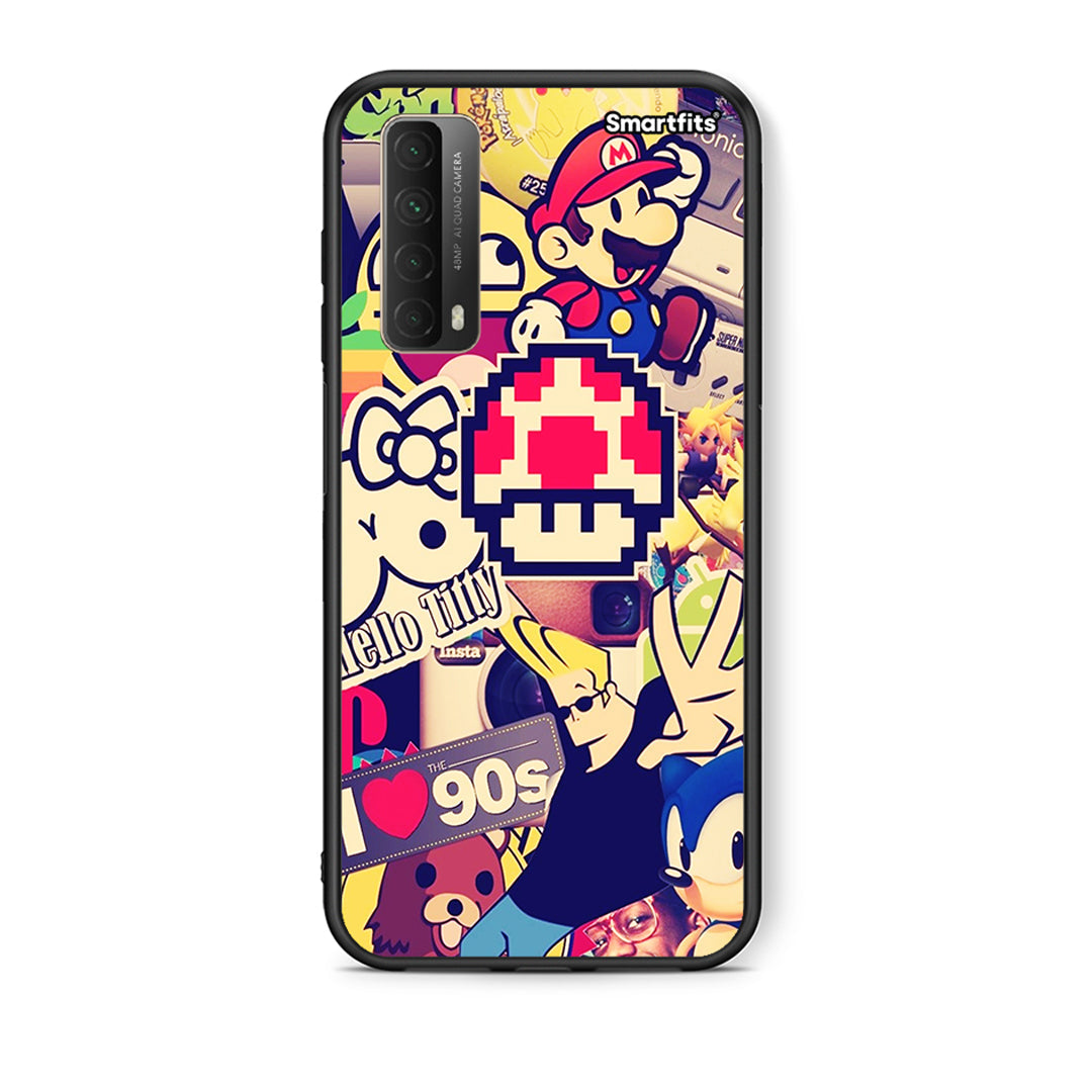 Θήκη Huawei P Smart 2021 Love The 90s από τη Smartfits με σχέδιο στο πίσω μέρος και μαύρο περίβλημα | Huawei P Smart 2021 Love The 90s case with colorful back and black bezels