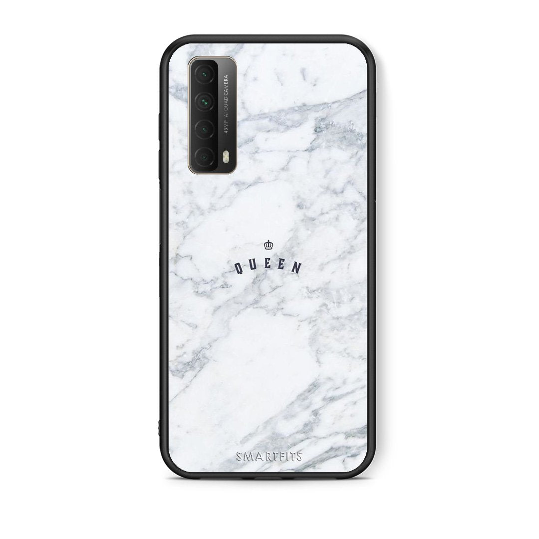 Θήκη Huawei P Smart 2021 Queen Marble από τη Smartfits με σχέδιο στο πίσω μέρος και μαύρο περίβλημα | Huawei P Smart 2021 Queen Marble case with colorful back and black bezels