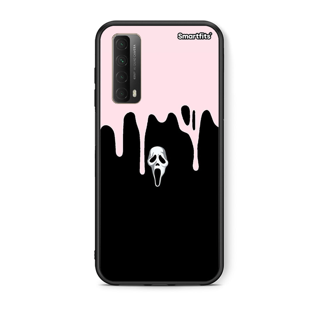 Θήκη Huawei P Smart 2021 Melting Halloween Mask από τη Smartfits με σχέδιο στο πίσω μέρος και μαύρο περίβλημα | Huawei P Smart 2021 Melting Halloween Mask case with colorful back and black bezels
