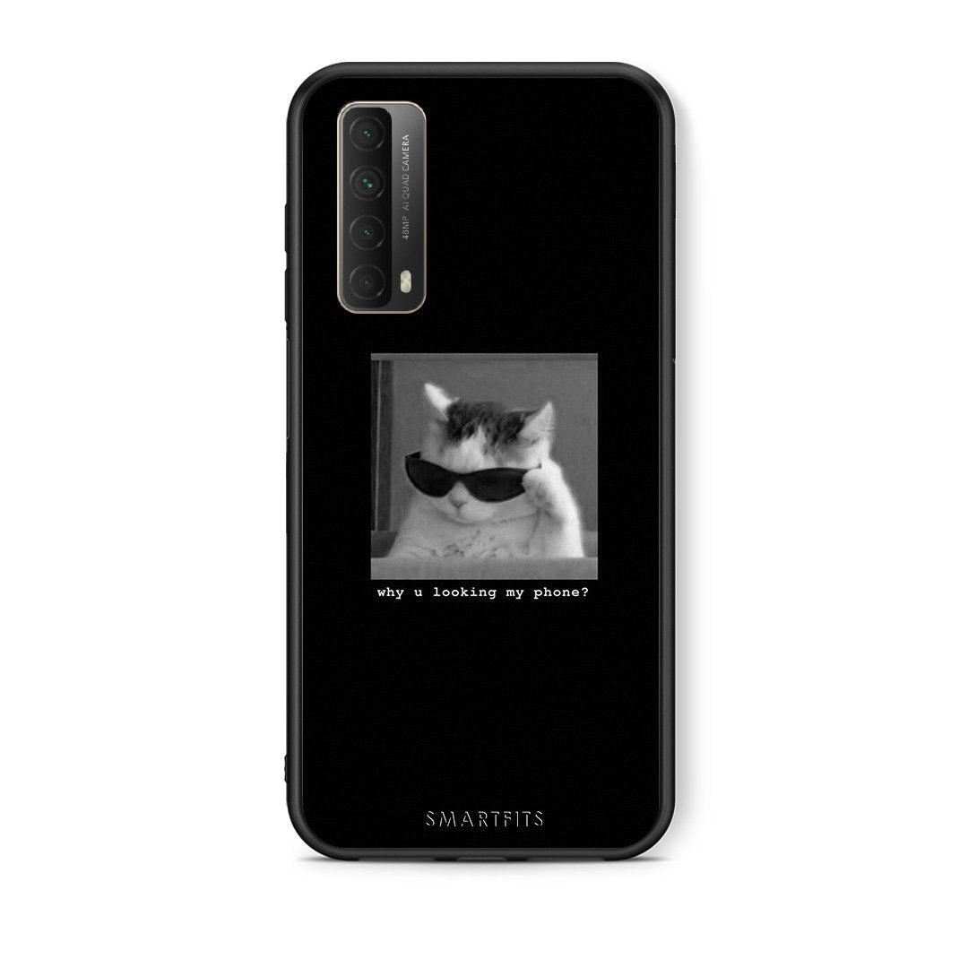 Θήκη Huawei P Smart 2021 Meme Cat από τη Smartfits με σχέδιο στο πίσω μέρος και μαύρο περίβλημα | Huawei P Smart 2021 Meme Cat case with colorful back and black bezels