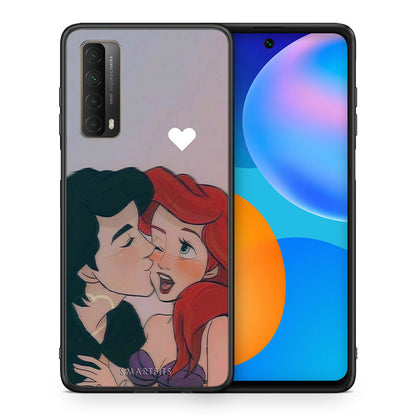 Θήκη Αγίου Βαλεντίνου Huawei P Smart 2021 Mermaid Love από τη Smartfits με σχέδιο στο πίσω μέρος και μαύρο περίβλημα | Huawei P Smart 2021 Mermaid Love case with colorful back and black bezels
