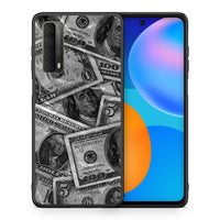 Thumbnail for Θήκη Huawei P Smart 2021 Money Dollars από τη Smartfits με σχέδιο στο πίσω μέρος και μαύρο περίβλημα | Huawei P Smart 2021 Money Dollars case with colorful back and black bezels