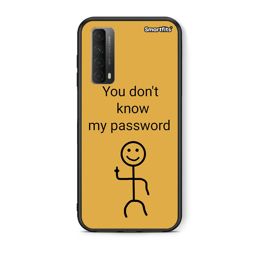 Θήκη Huawei P Smart 2021 My Password από τη Smartfits με σχέδιο στο πίσω μέρος και μαύρο περίβλημα | Huawei P Smart 2021 My Password case with colorful back and black bezels