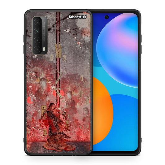 Θήκη Huawei P Smart 2021 Nezuko Kamado από τη Smartfits με σχέδιο στο πίσω μέρος και μαύρο περίβλημα | Huawei P Smart 2021 Nezuko Kamado case with colorful back and black bezels