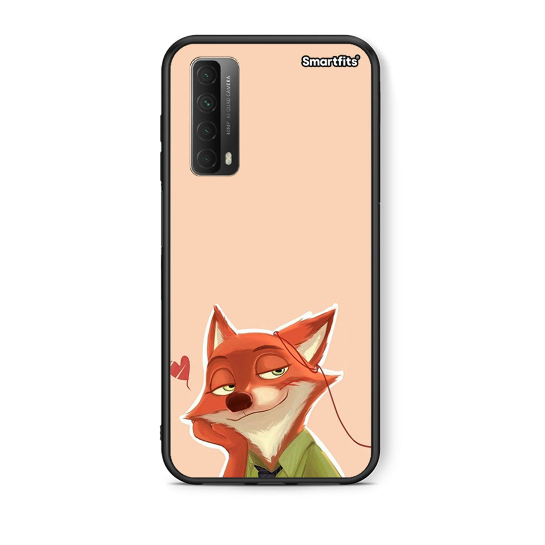 Θήκη Huawei P Smart 2021 Nick Wilde And Judy Hopps Love 1 από τη Smartfits με σχέδιο στο πίσω μέρος και μαύρο περίβλημα | Huawei P Smart 2021 Nick Wilde And Judy Hopps Love 1 case with colorful back and black bezels