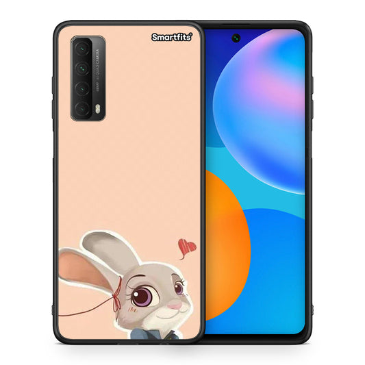 Θήκη Huawei P Smart 2021 Nick Wilde And Judy Hopps Love 2 από τη Smartfits με σχέδιο στο πίσω μέρος και μαύρο περίβλημα | Huawei P Smart 2021 Nick Wilde And Judy Hopps Love 2 case with colorful back and black bezels
