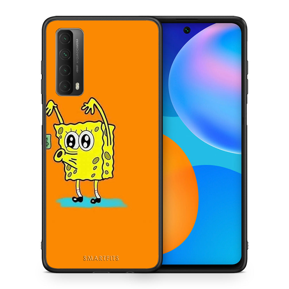 Θήκη Αγίου Βαλεντίνου Huawei P Smart 2021 No Money 2 από τη Smartfits με σχέδιο στο πίσω μέρος και μαύρο περίβλημα | Huawei P Smart 2021 No Money 2 case with colorful back and black bezels