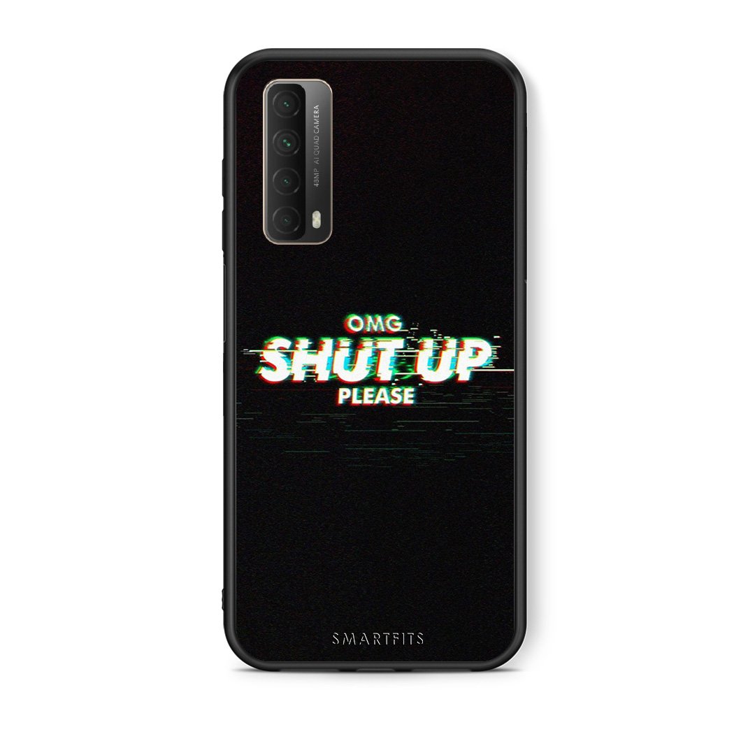 Θήκη Huawei P Smart 2021 OMG ShutUp από τη Smartfits με σχέδιο στο πίσω μέρος και μαύρο περίβλημα | Huawei P Smart 2021 OMG ShutUp case with colorful back and black bezels