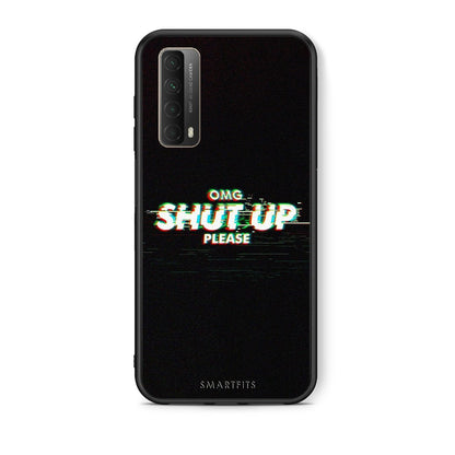 Θήκη Huawei P Smart 2021 OMG ShutUp από τη Smartfits με σχέδιο στο πίσω μέρος και μαύρο περίβλημα | Huawei P Smart 2021 OMG ShutUp case with colorful back and black bezels