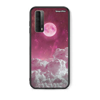 Thumbnail for Θήκη Huawei P Smart 2021 Pink Moon από τη Smartfits με σχέδιο στο πίσω μέρος και μαύρο περίβλημα | Huawei P Smart 2021 Pink Moon case with colorful back and black bezels