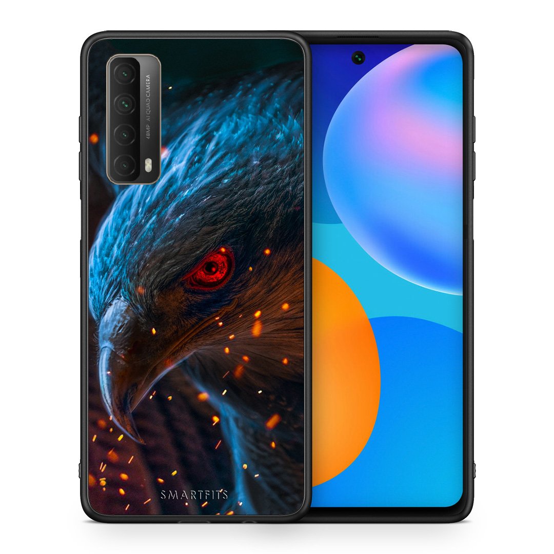 Θήκη Huawei P Smart 2021 Eagle PopArt από τη Smartfits με σχέδιο στο πίσω μέρος και μαύρο περίβλημα | Huawei P Smart 2021 Eagle PopArt case with colorful back and black bezels