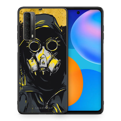 Θήκη Huawei P Smart 2021 Mask PopArt από τη Smartfits με σχέδιο στο πίσω μέρος και μαύρο περίβλημα | Huawei P Smart 2021 Mask PopArt case with colorful back and black bezels