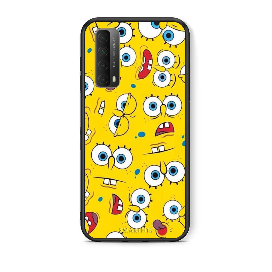 Θήκη Huawei P Smart 2021 Sponge PopArt από τη Smartfits με σχέδιο στο πίσω μέρος και μαύρο περίβλημα | Huawei P Smart 2021 Sponge PopArt case with colorful back and black bezels