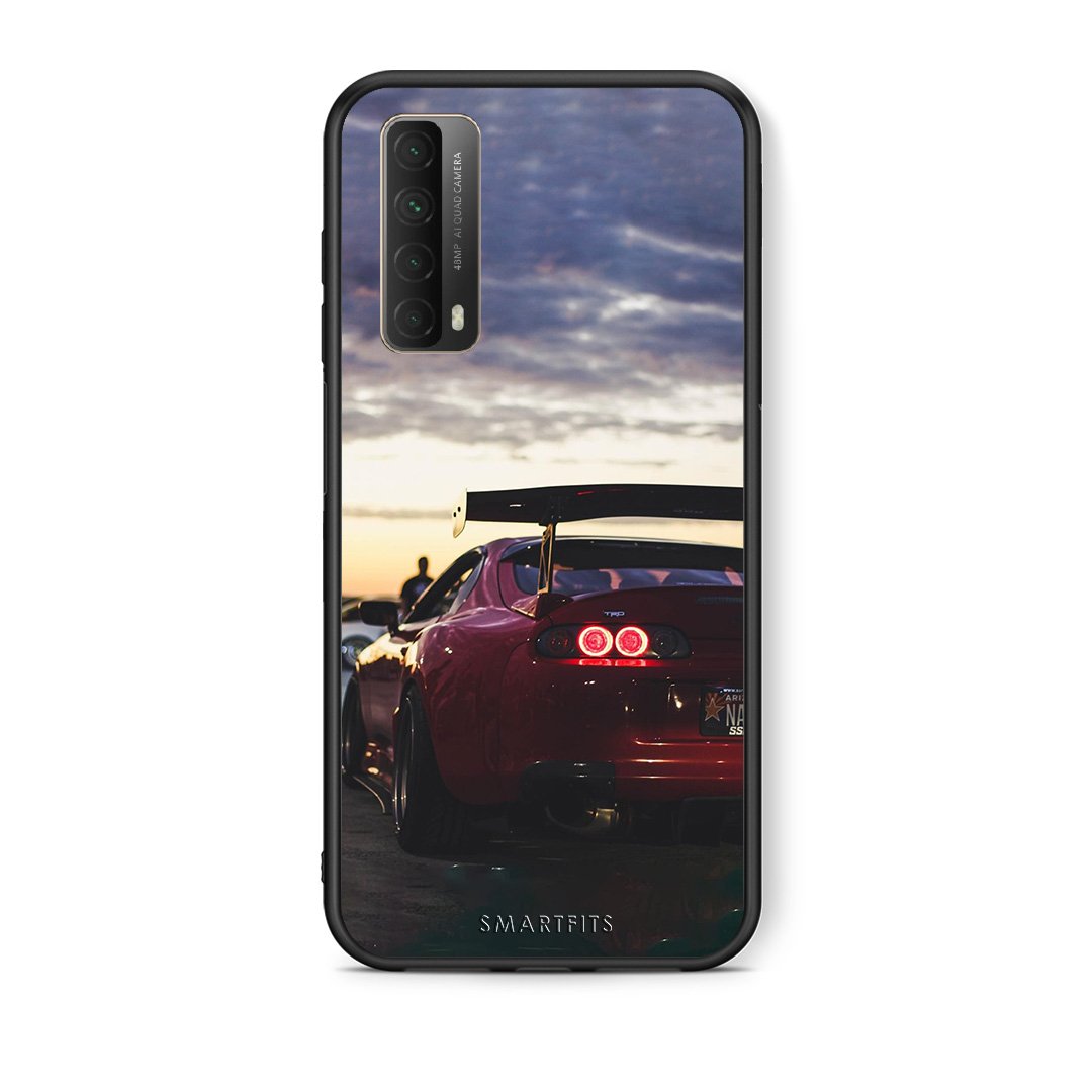 Θήκη Huawei P Smart 2021 Racing Supra από τη Smartfits με σχέδιο στο πίσω μέρος και μαύρο περίβλημα | Huawei P Smart 2021 Racing Supra case with colorful back and black bezels