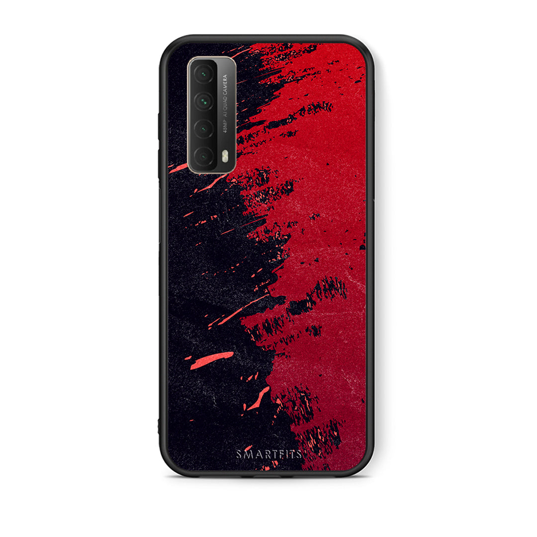 Θήκη Αγίου Βαλεντίνου Huawei P Smart 2021 Red Paint από τη Smartfits με σχέδιο στο πίσω μέρος και μαύρο περίβλημα | Huawei P Smart 2021 Red Paint case with colorful back and black bezels
