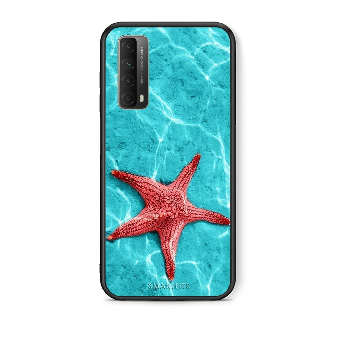 Θήκη Huawei P Smart 2021 Red Starfish από τη Smartfits με σχέδιο στο πίσω μέρος και μαύρο περίβλημα | Huawei P Smart 2021 Red Starfish case with colorful back and black bezels