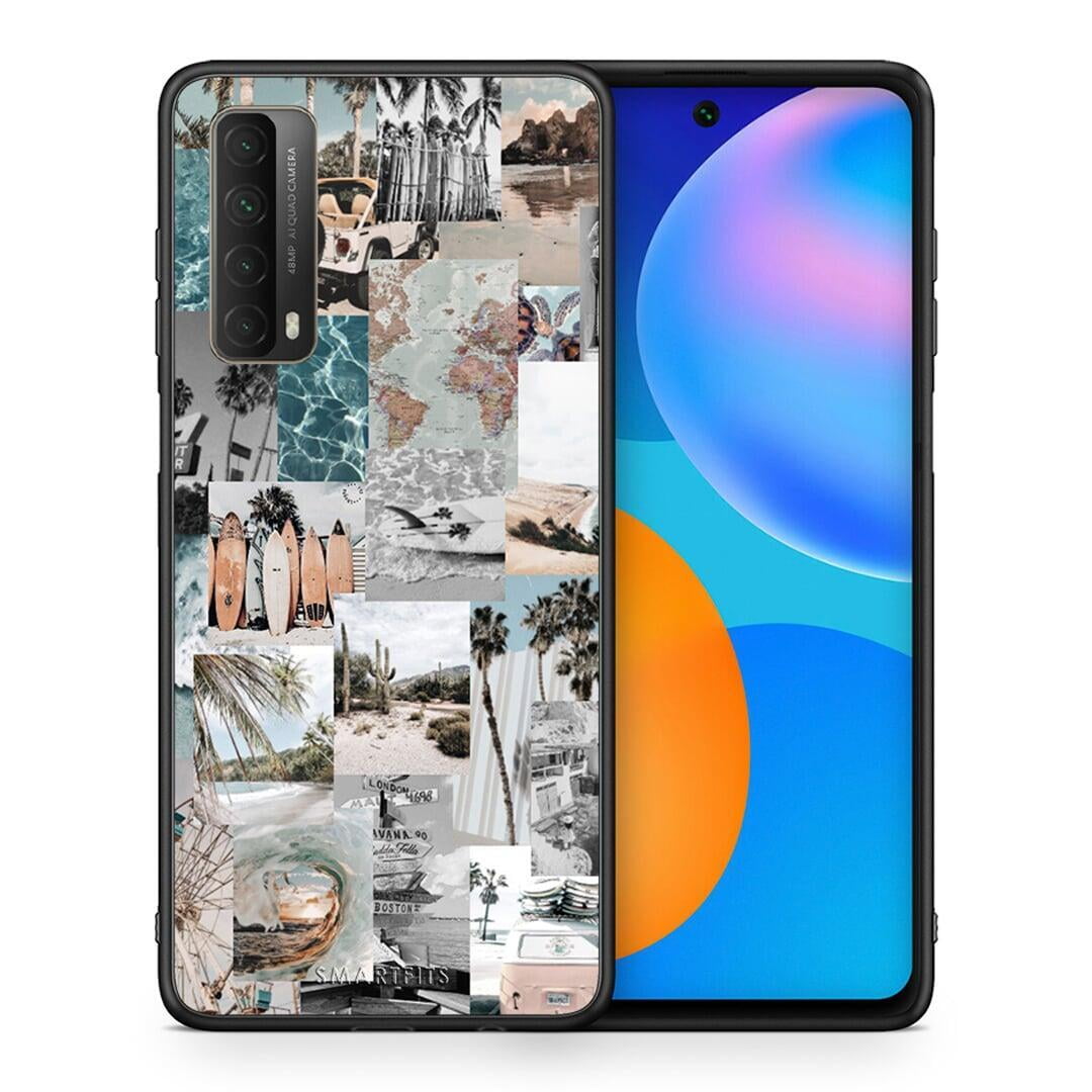 Θήκη Huawei P Smart 2021 Retro Beach Life από τη Smartfits με σχέδιο στο πίσω μέρος και μαύρο περίβλημα | Huawei P Smart 2021 Retro Beach Life case with colorful back and black bezels