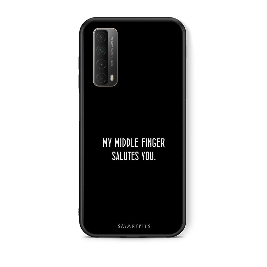 Θήκη Huawei P Smart 2021 Salute από τη Smartfits με σχέδιο στο πίσω μέρος και μαύρο περίβλημα | Huawei P Smart 2021 Salute case with colorful back and black bezels