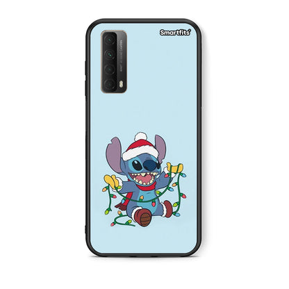 Θήκη Huawei P Smart 2021 Santa Stich από τη Smartfits με σχέδιο στο πίσω μέρος και μαύρο περίβλημα | Huawei P Smart 2021 Santa Stich case with colorful back and black bezels