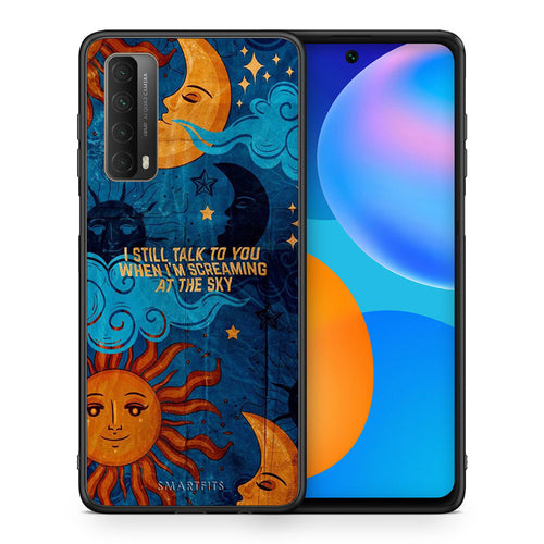 Θήκη Huawei P Smart 2021 Screaming Sky από τη Smartfits με σχέδιο στο πίσω μέρος και μαύρο περίβλημα | Huawei P Smart 2021 Screaming Sky case with colorful back and black bezels