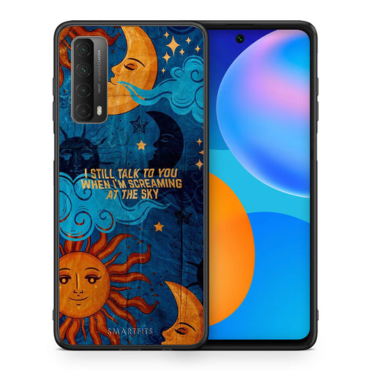 Θήκη Huawei P Smart 2021 Screaming Sky από τη Smartfits με σχέδιο στο πίσω μέρος και μαύρο περίβλημα | Huawei P Smart 2021 Screaming Sky case with colorful back and black bezels