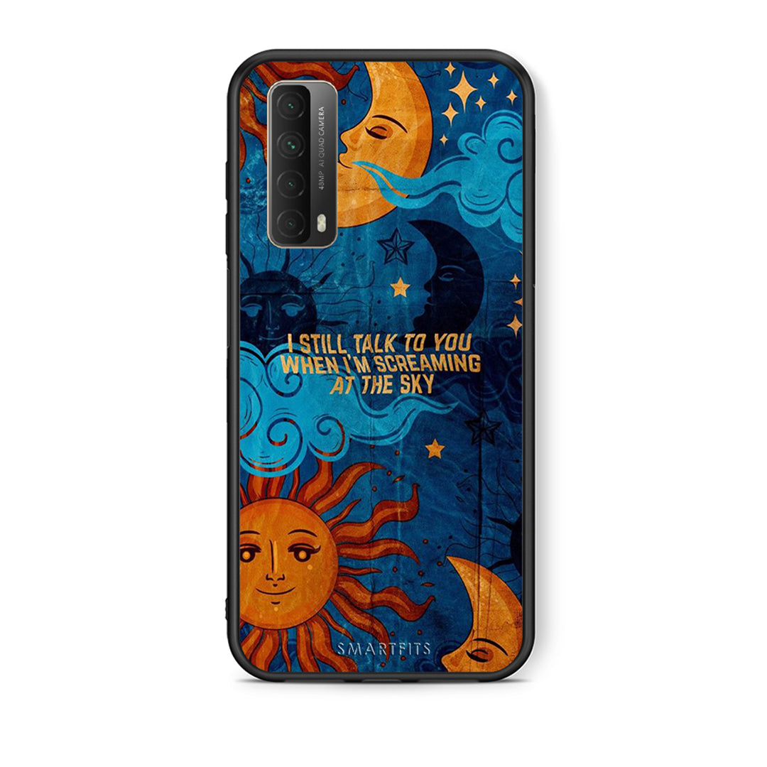 Θήκη Huawei P Smart 2021 Screaming Sky από τη Smartfits με σχέδιο στο πίσω μέρος και μαύρο περίβλημα | Huawei P Smart 2021 Screaming Sky case with colorful back and black bezels