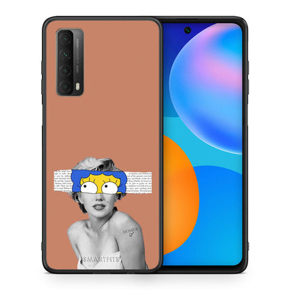 Θήκη Huawei P Smart 2021 Sim Merilyn από τη Smartfits με σχέδιο στο πίσω μέρος και μαύρο περίβλημα | Huawei P Smart 2021 Sim Merilyn case with colorful back and black bezels