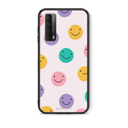 Θήκη Huawei P Smart 2021 Smiley Faces από τη Smartfits με σχέδιο στο πίσω μέρος και μαύρο περίβλημα | Huawei P Smart 2021 Smiley Faces case with colorful back and black bezels