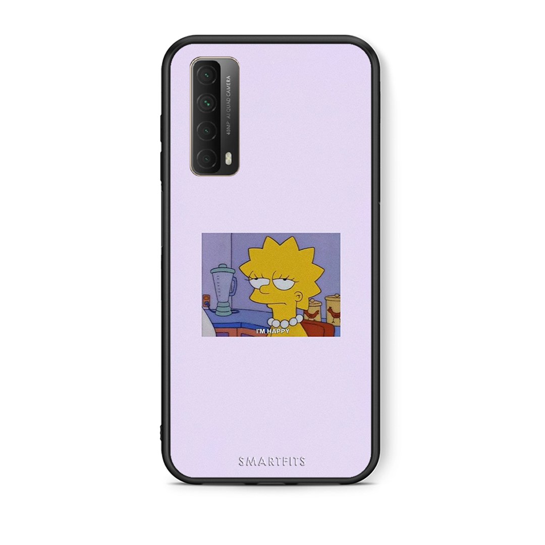 Θήκη Huawei P Smart 2021 So Happy από τη Smartfits με σχέδιο στο πίσω μέρος και μαύρο περίβλημα | Huawei P Smart 2021 So Happy case with colorful back and black bezels