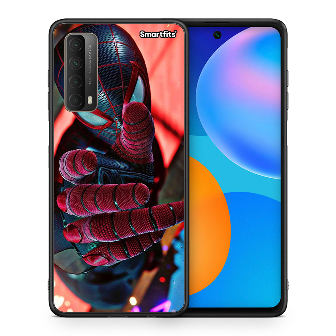 Θήκη Huawei P Smart 2021 Spider Hand από τη Smartfits με σχέδιο στο πίσω μέρος και μαύρο περίβλημα | Huawei P Smart 2021 Spider Hand case with colorful back and black bezels