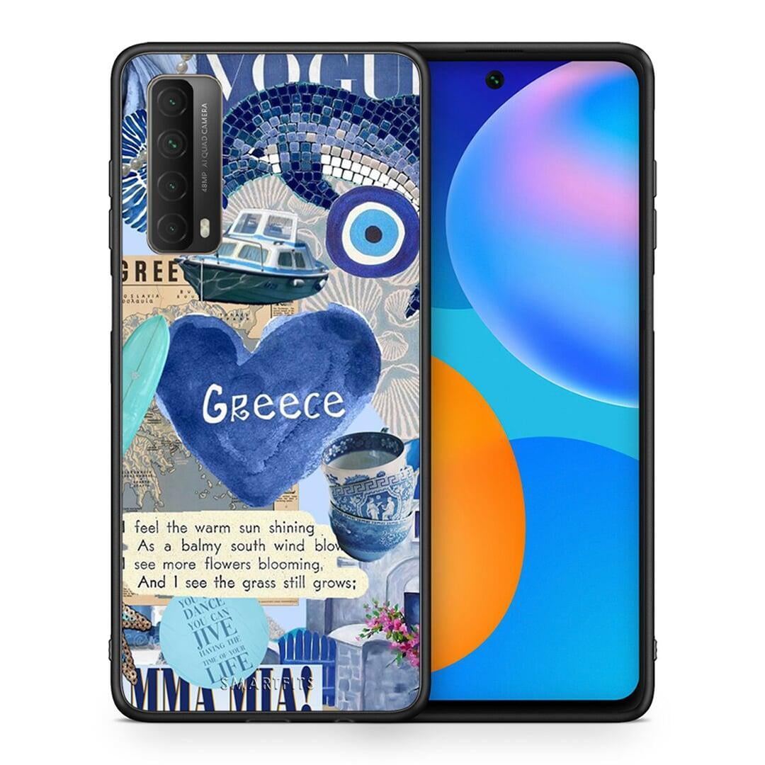 Θήκη Huawei P Smart 2021 Summer In Greece από τη Smartfits με σχέδιο στο πίσω μέρος και μαύρο περίβλημα | Huawei P Smart 2021 Summer In Greece case with colorful back and black bezels