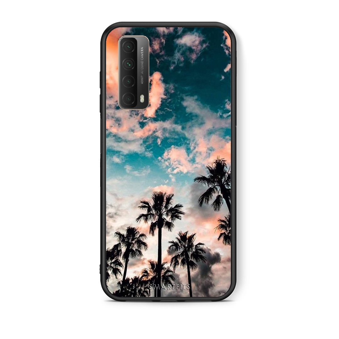 Θήκη Huawei P Smart 2021 Sky Summer από τη Smartfits με σχέδιο στο πίσω μέρος και μαύρο περίβλημα | Huawei P Smart 2021 Sky Summer case with colorful back and black bezels