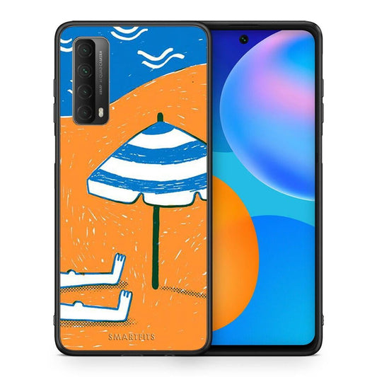 Θήκη Huawei P Smart 2021 Summering από τη Smartfits με σχέδιο στο πίσω μέρος και μαύρο περίβλημα | Huawei P Smart 2021 Summering case with colorful back and black bezels