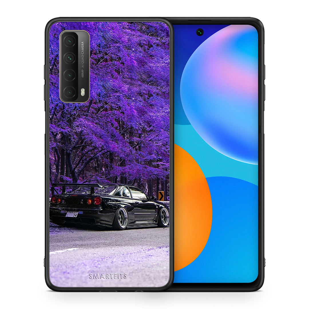 Θήκη Αγίου Βαλεντίνου Huawei P Smart 2021 Super Car από τη Smartfits με σχέδιο στο πίσω μέρος και μαύρο περίβλημα | Huawei P Smart 2021 Super Car case with colorful back and black bezels