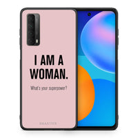 Thumbnail for Θήκη Huawei P Smart 2021 Superpower Woman από τη Smartfits με σχέδιο στο πίσω μέρος και μαύρο περίβλημα | Huawei P Smart 2021 Superpower Woman case with colorful back and black bezels