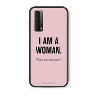 Thumbnail for Θήκη Huawei P Smart 2021 Superpower Woman από τη Smartfits με σχέδιο στο πίσω μέρος και μαύρο περίβλημα | Huawei P Smart 2021 Superpower Woman case with colorful back and black bezels