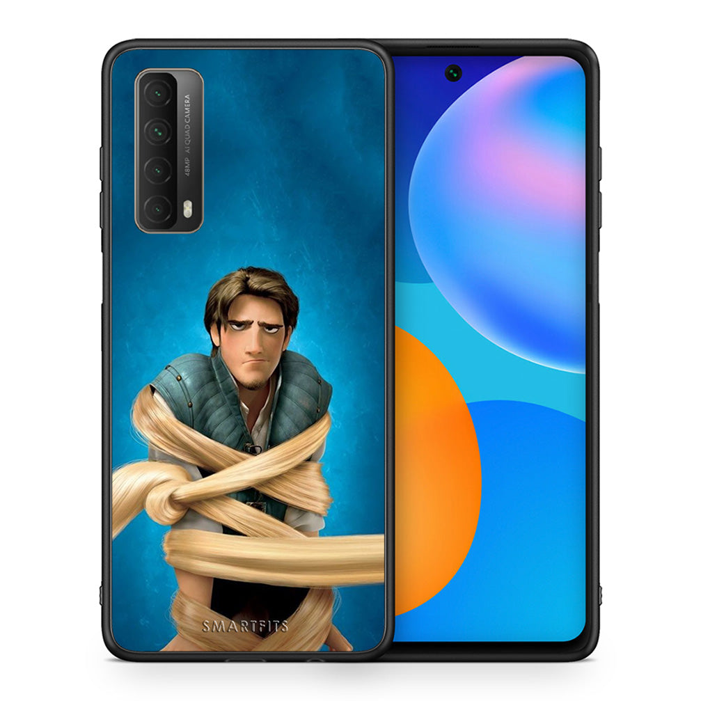 Θήκη Αγίου Βαλεντίνου Huawei P Smart 2021 Tangled 1 από τη Smartfits με σχέδιο στο πίσω μέρος και μαύρο περίβλημα | Huawei P Smart 2021 Tangled 1 case with colorful back and black bezels