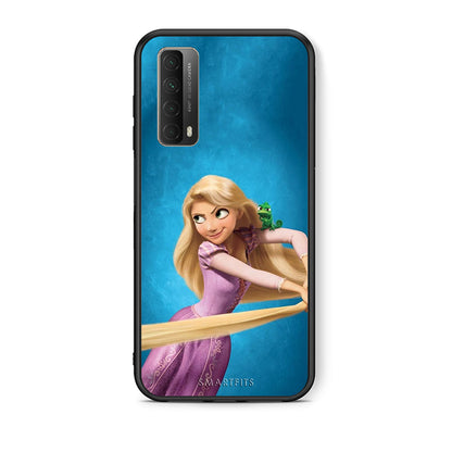 Θήκη Αγίου Βαλεντίνου Huawei P Smart 2021 Tangled 2 από τη Smartfits με σχέδιο στο πίσω μέρος και μαύρο περίβλημα | Huawei P Smart 2021 Tangled 2 case with colorful back and black bezels